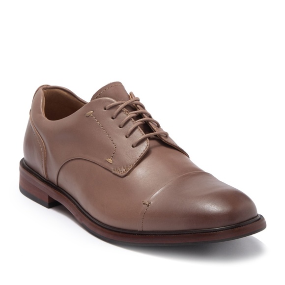 Donald Pliner Cameron Taupe Cap Toe Leather Oxford